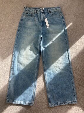 Relaxed Straight Light Blue Jeans - Unbranded